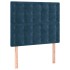 Cabecero con luces LED terciopelo azul oscuro 100x5x118/128