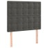 Cabecero con luces LED terciopelo gris oscuro 90x5x118/128