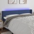 Cabecero con LED de tela azul 203x16x78/88