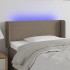 Cabecero con LED de tela gris taupe 103x16x78/88