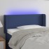Cabecero con LED de tela azul 93x16x78/88