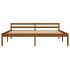 Estructura de cama madera maciza pino marrón miel 160x200