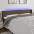 Cabecero con LED de tela marrón oscuro 183x16x78/88