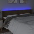 Cabecero con LED de tela marrón oscuro 183x16x78/88