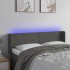 Cabecero con LED de terciopelo gris oscuro 147x16x78/88