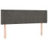 Cabecero con LED de terciopelo gris oscuro 147x16x78/88