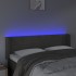 Cabecero con LED de terciopelo gris oscuro 147x16x78/88