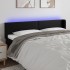 Cabecero con LED cuero sintético negro 183x16x78/88