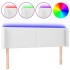 Cabecero con LED cuero sintético blanco 147x16x78/88