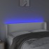 Cabecero con LED cuero sintético blanco 147x16x78/88