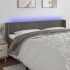 Cabecero con LED de terciopelo gris oscuro 163x16x78/88