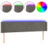Cabecero con LED de terciopelo gris oscuro 163x16x78/88