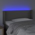 Cabecero con LED cuero sintético gris 83x16x78/88