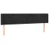 Cabecero con LED de terciopelo negro 183x16x78/88
