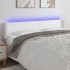 Cabecero con LED cuero sintético blanco 163x16x78/88