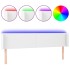 Cabecero con LED cuero sintético blanco 163x16x78/88