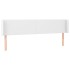 Cabecero con LED cuero sintético blanco 163x16x78/88