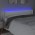 Cabecero con LED cuero sintético blanco 163x16x78/88