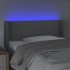 Cabecero con LED de tela gris claro 83x16x78/88