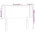 Cabecero con LED de tela gris claro 83x16x78/88