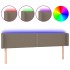 Cabecero con LED de tela gris taupe 183x16x78/88