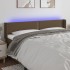 Cabecero con LED de tela marrón oscuro 203x16x78/88