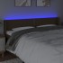 Cabecero con LED de tela marrón oscuro 203x16x78/88