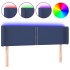 Cabecero con LED de tela azul 147x16x78/88