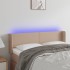 Cabecero con LED cuero sintético capuchino 147x16x78/88