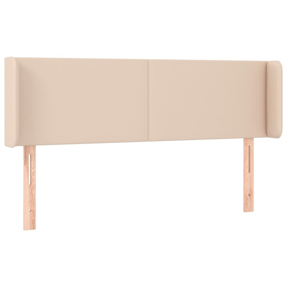 Cabecero con LED cuero sintético capuchino 147x16x78/88