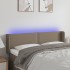 Cabecero con LED de tela gris taupe 147x16x78/88