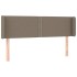 Cabecero con LED de tela gris taupe 147x16x78/88