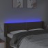 Cabecero con LED de tela gris taupe 147x16x78/88