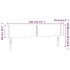 Cabecero con LED de terciopelo rosa 183x16x78/88