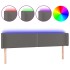 Cabecero con LED cuero sintético gris 163x16x78/88