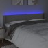 Cabecero con LED cuero sintético gris 163x16x78/88