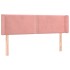 Cabecero con LED de terciopelo rosa 147x16x78/88