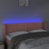 Cabecero con LED de terciopelo rosa 147x16x78/88
