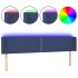 Cabecero con LED de tela azul 183x16x78/88