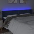 Cabecero con LED de tela azul 183x16x78/88
