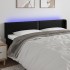 Cabecero con LED cuero sintético negro 203x16x78/88