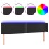 Cabecero con LED cuero sintético negro 203x16x78/88