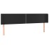 Cabecero con LED cuero sintético negro 203x16x78/88