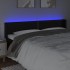 Cabecero con LED cuero sintético negro 203x16x78/88