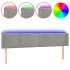 Cabecero con LED de terciopelo gris claro 183x16x78/88