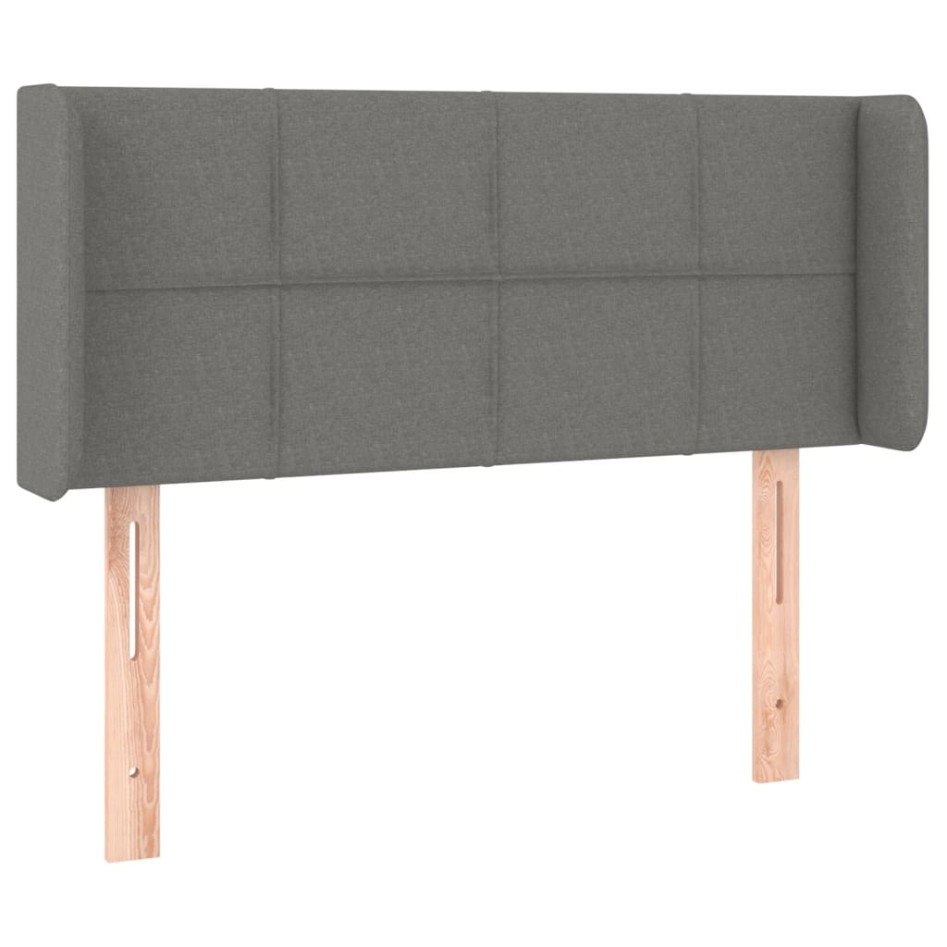 Cabecero con LED de tela gris oscuro 103x16x78/88