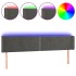 Cabecero con LED de terciopelo gris oscuro 203x16x78/88