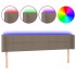 Cabecero con LED de tela gris taupe 163x16x78/88