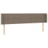 Cabecero con LED de tela gris taupe 163x16x78/88