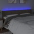 Cabecero con LED de tela gris taupe 163x16x78/88